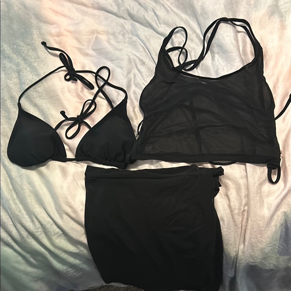 Black swim and Cover-Up Set